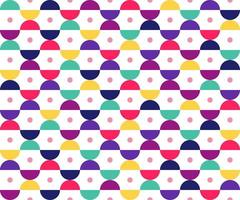 Seamless pattern of colorful geometric and circle shapes vector