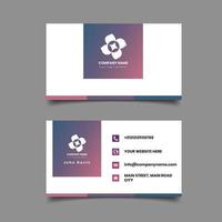 Pink and Purple Gradient Square  business card template