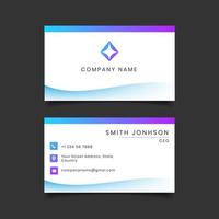 Blue and Purple Gradient Business card template