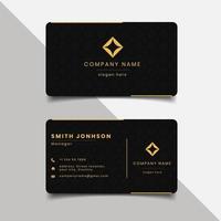 Black and Gold Border business card template vector