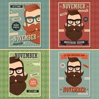 No shave November poster design vector