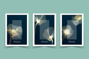 Soft Golden Floral Cover Template vector