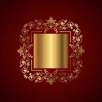 Elegant background with decorative gold frame  vector