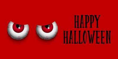 Evil eyes Happy Halloween  vector