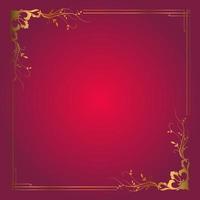 Decorative frame background with elegant gold border vector