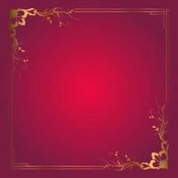 Decorative frame background with elegant gold border vector