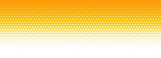 Orange and white halftone pattern banner vector