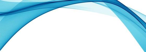 Modern stylish blue wave banner background vector