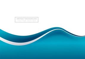 Modern blue stylish wave background vector