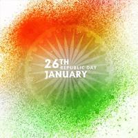 Republic day of India watercolor background vector