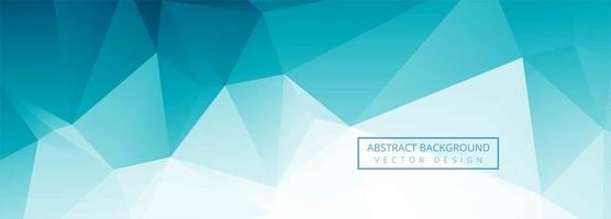 Diseño de banner abstracto polígono azul vector