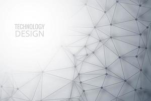 Polygon technology background with left side copyspace vector