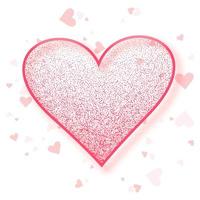 Happy valentines day dotted heart greeting card vector
