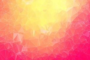 Fondo de mosaico de contorno poligonal rosa y amarillo vector