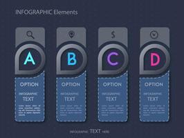 Infographic option letter template design vector