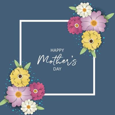 Square Frame Mother's Day Background design