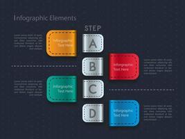 Infographic color letter template design vector