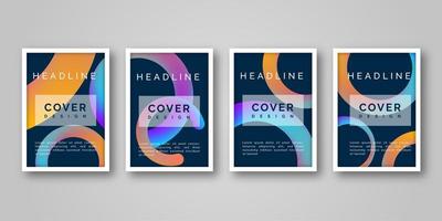 Colorful Geometric Cover Design vector