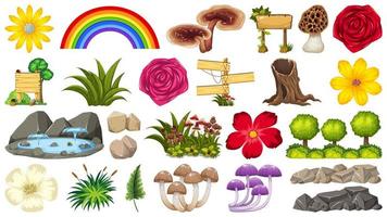 Set of nature element vector