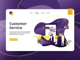 Landing page Customer Service vector