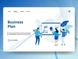 Landing Page Business Plan vector