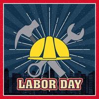 labor day card vector