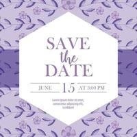 save the date card vector