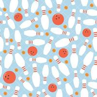 Seamless Bowling Pattern  vector