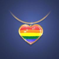 Pride Flag Pendant Background vector