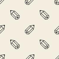 seamless monochrome pencil pattern background vector