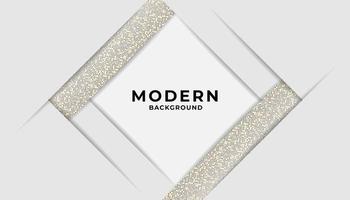 Modern Abstract Layer White Background With Golden Glitter vector