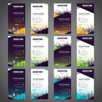 Set of Business Card with Various Alternate Colors vector