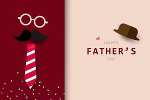Feliz día del padre tarjeta de felicitación fondo y banner vector