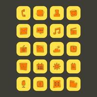 Basic App Line Icon Set vector