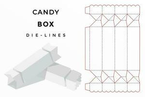 candy box die cut vector