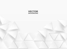 Abstract polygon triangle paper white background vector