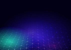 Techno background with connecting grid vector