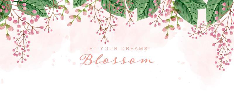 Beautiful watercolor blossom background