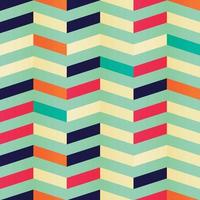 Geometric seamless chevron pattern in retro colors vector