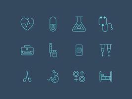 Conjunto de iconos médicos vector