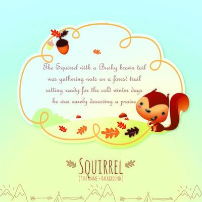 Children's Fanciful Storybook Text Frame and Background