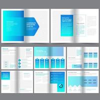 Corporate light blue gradient Brochure Template vector