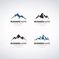 Conjunto de logotipo de montaña vector