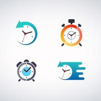 reloj logo set vector