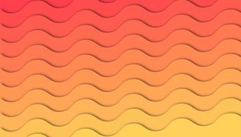 Abstract gradient wave background with paper cut shapes vector