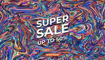 Modern super sale banner background  vector