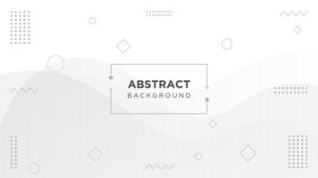 White and Gray fluid geometric background vector