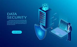 Data security concept vector