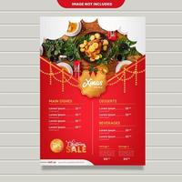 Christmas Menu Template Vector