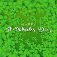 Happy St Patricks Day background with clover vector